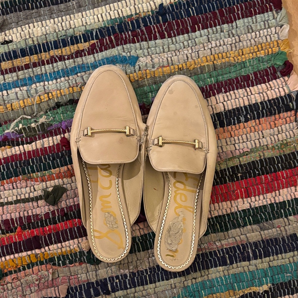 Sam Edelman Cream Mules
